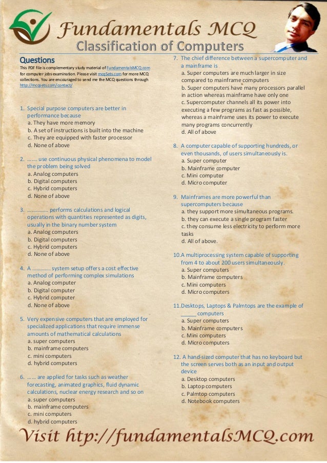 Classification Of Computer Pdf File